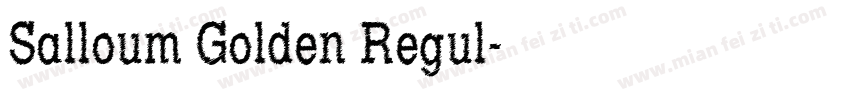 Salloum Golden Regul字体转换